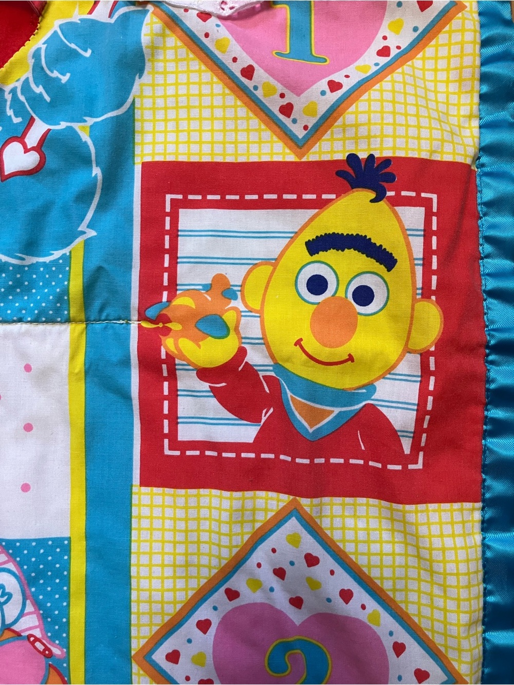 80s Vintage Sesame Street Baby Play Mat Blanket 1989 Muppets Playskool Fold N Go - Picture 11 of 14